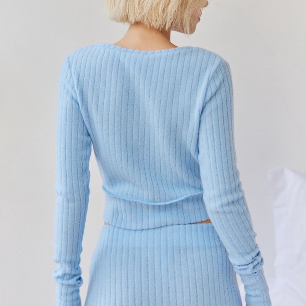 Blunceplush Suki Blue Ribbed Cardigan - Picture 4 of 4